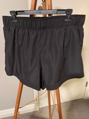 Athletic Works Black Women's Running Shorts with Elastic Waistband